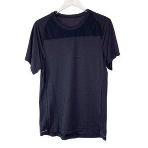 Lululemon The Driver Stripe Black Short Sleeve Tee